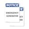 Signmission Emergency Generator, 7 in W x Rectangle, Plastic OS-2PACK-NS-P-710-V-11856 - alternate 1